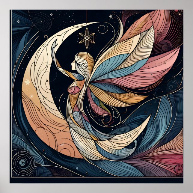 Abstrato Fairy Art Poster (Frente)