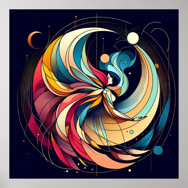 Abstrato Fairy Art Poster (Frente)