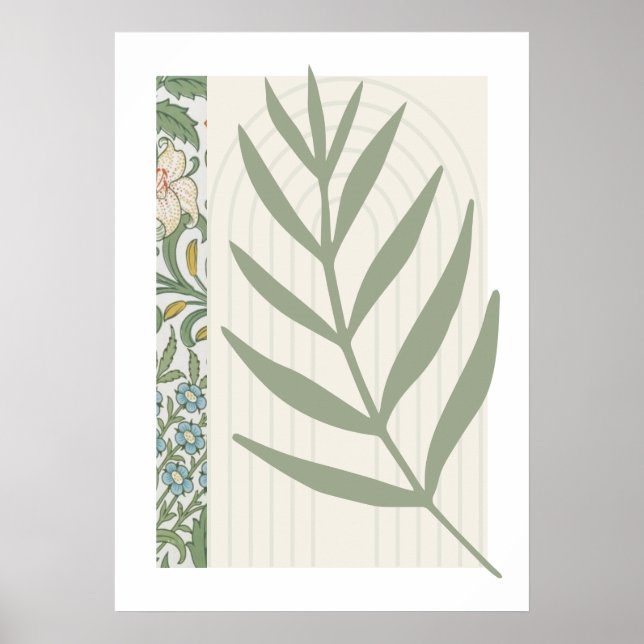 Abstrato Fern Leaf Poster (Frente)