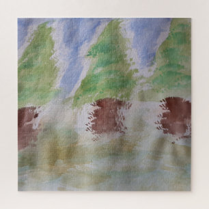 Abstrato Fir Trees Jigsee Quebra-cabeça