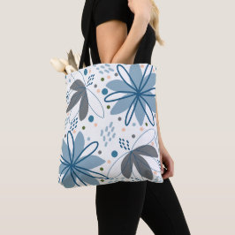 Abstrato Floral Art Grocery Comprando Tote Bag