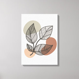 Abstrato Floral Boho Canvas Terrestre