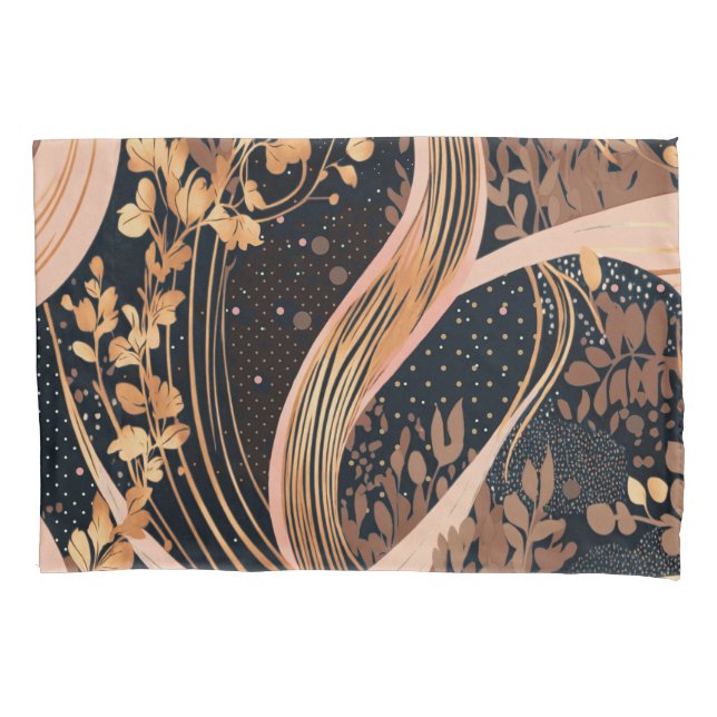 Abstrato floral, bolinhas, vinhas (Frente-Esquerda)