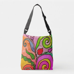 Abstrato Floral Bolsa colorido