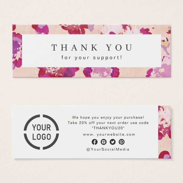 Abstrato floral clássico moderno (Frente & Verso)