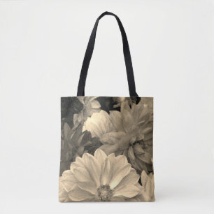 Abstrato Floral Dahlia Garden Flores Tote Bag