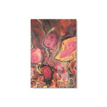 Abstrato Floral Painting Impressão