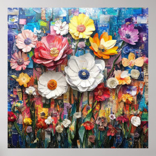 Abstrato Floral Poster