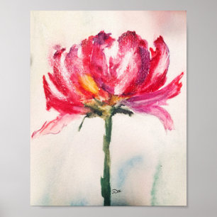 Abstrato Floral Premium Canvas 5x7 Poster Gloss