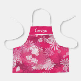 Abstrato floral rosa e branca, raparigas personali