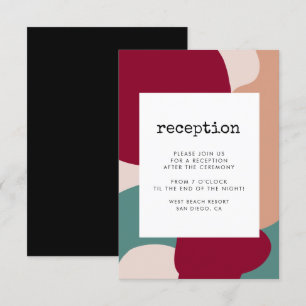 Abstrato forma cartão de recepção contemporâne