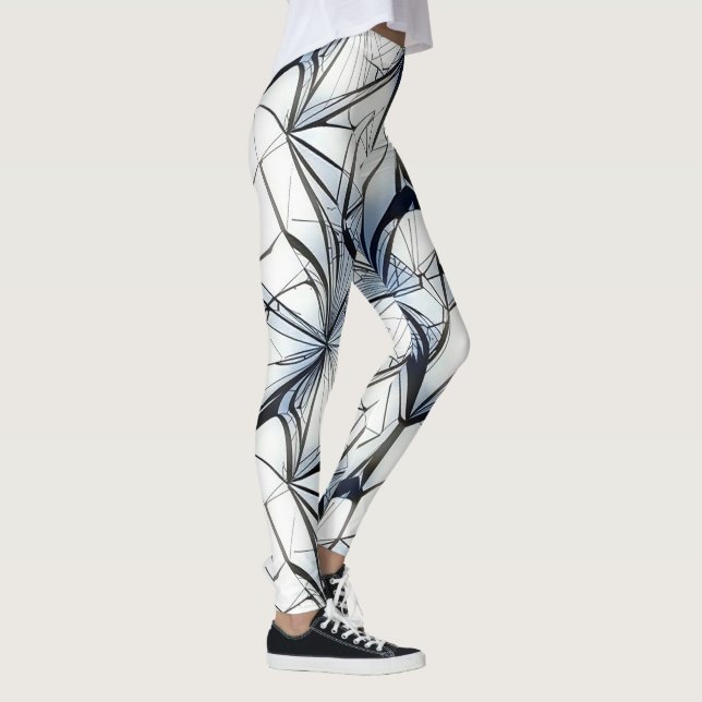Abstrato geométrico design- 27- Leggings (Direita)