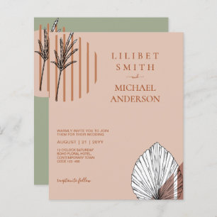 Abstrato Geométrico Japandi Wedding Escandinávia