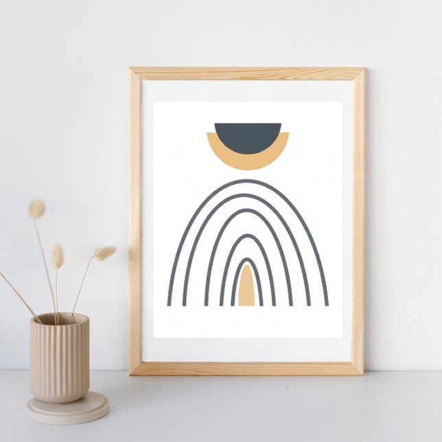 Abstrato Geométrico mínimo Poster moderno (Criador carregado)