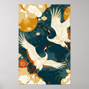 Abstrato Geométrico Poster de Fundo Amarelo