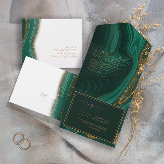 Abstrato Glitter Strata Wedding Green ID903 (Criador carregado)