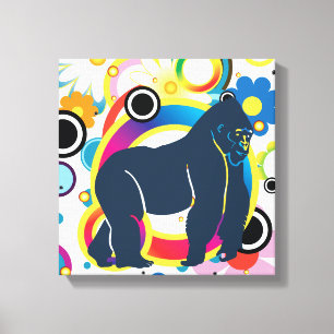Abstrato Gorilla Canvas
