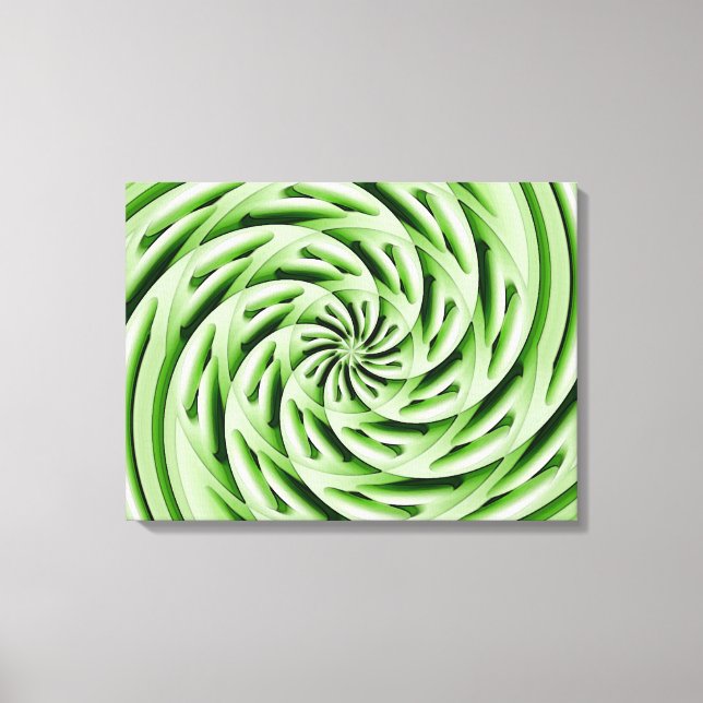 Abstrato Green Egs Canvas Wrap (Frente)