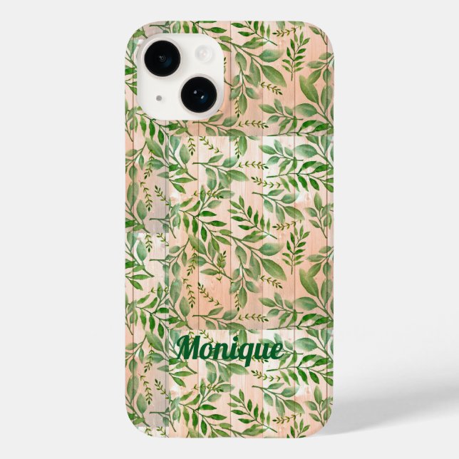 Abstrato Greenery Case-Mate iPhone Ca personalizad (Verso)