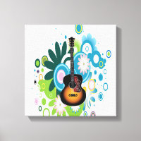 Abstrato Guitar Canvas