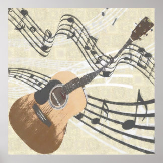 Abstrato Guitar Poster