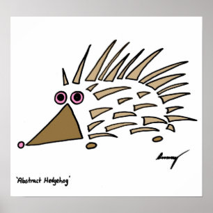 Abstrato Hedgehog Poster