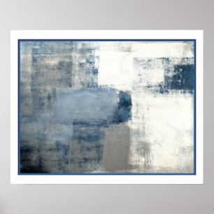 "Abstrato impressão de 16x20 na sarja de Nimes"