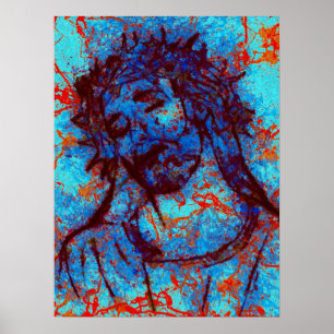 abstrato jesus poster