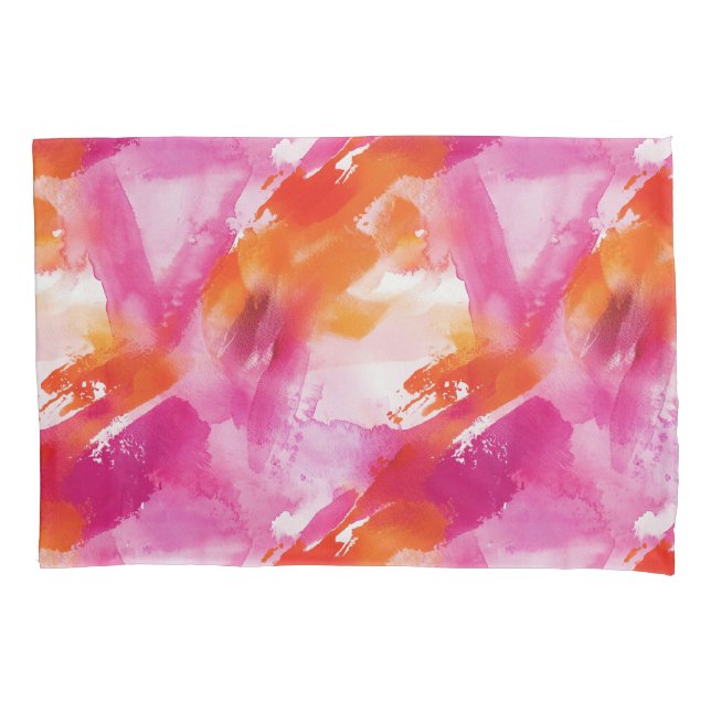 Abstrato Laranja Rosa-Cor-de-Água (Frente)