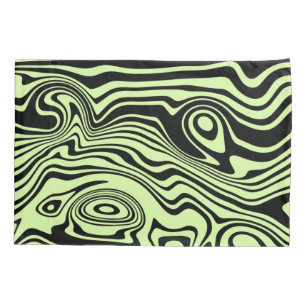 Abstrato - Linhas Pretas e Verde Adormecidas - Per