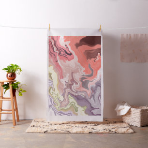 Abstrato Liquid Acrylic Painting Tecido - Colorido