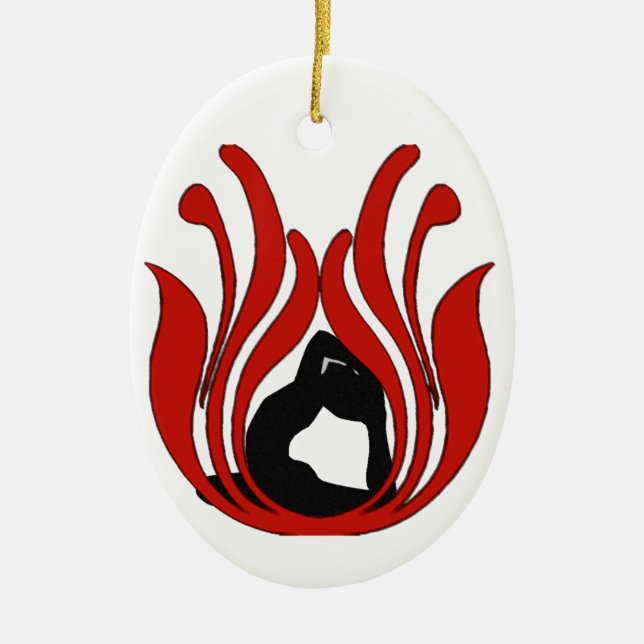 Abstrato Lotus - Ornamento de Yoga (Frente)