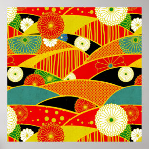 Abstrato Magnética Landscape Poster