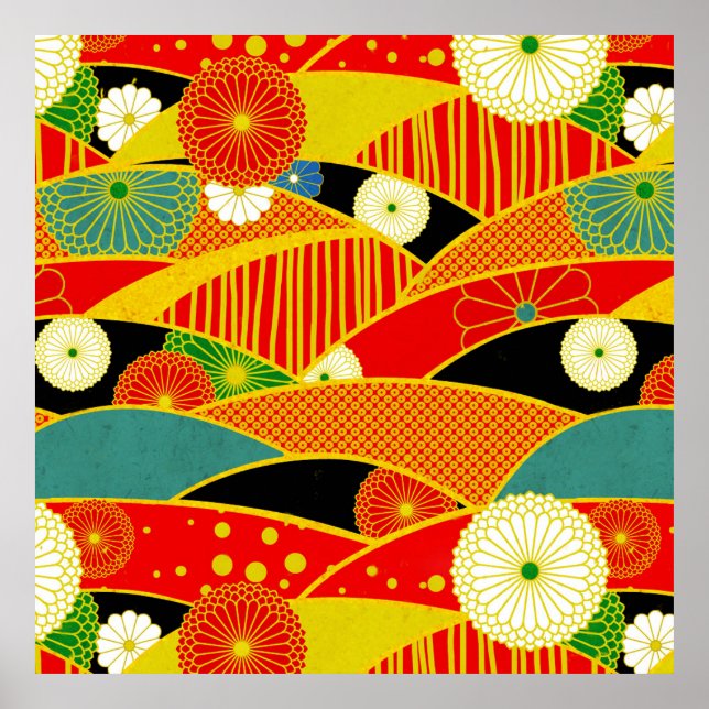 Abstrato Magnética Landscape Poster (Frente)