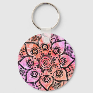 Abstrato Mandala Chaveiro