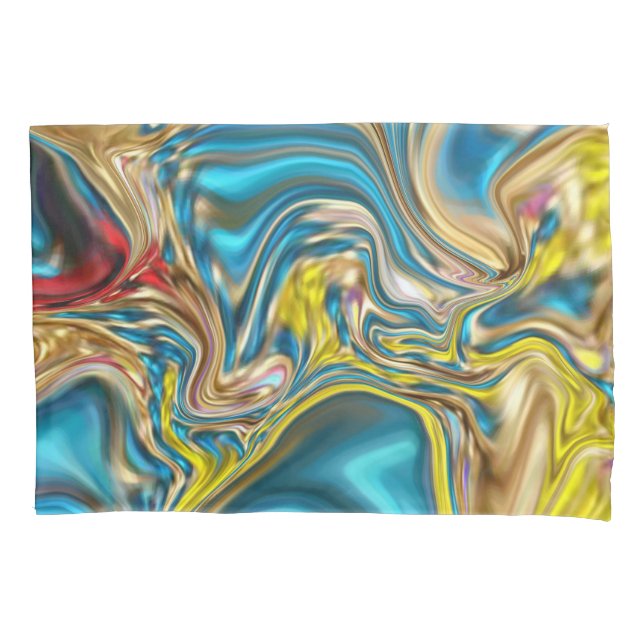 abstrato marble espirra azul-azul-turquesa-lacrime (Frente-Esquerda)