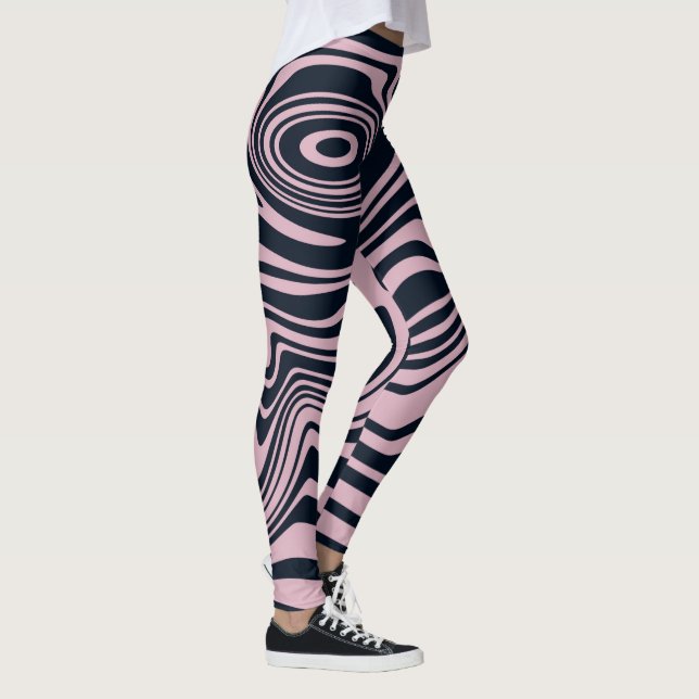 Abstrato Marble Waves Trabalho de arte | Legging (Direita)