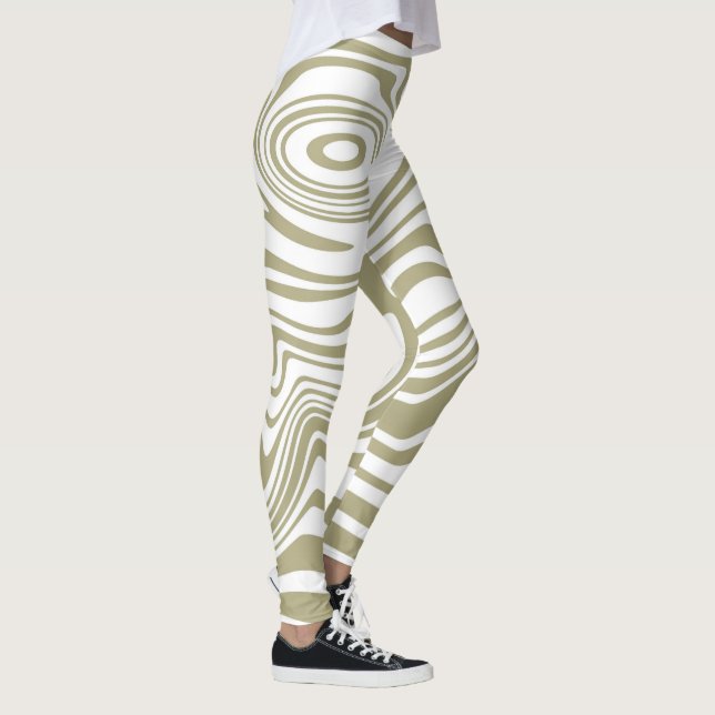 Abstrato Marble Waves Trabalho de arte | Legging (Direita)