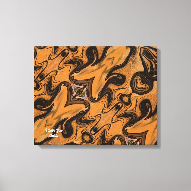 Abstrato Marrom Deserto em Impressão de Tela Enrol (Frente)