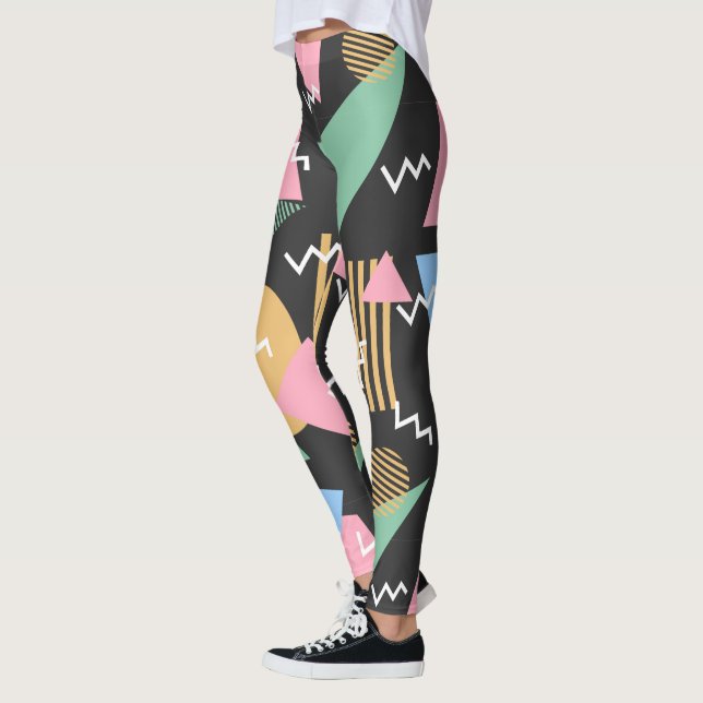 Abstrato Memphis Leggings (Esquerda)