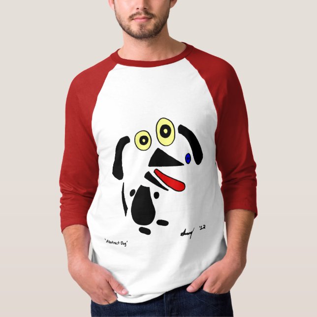 Abstrato Mens Raglan T-Shirt (Frente)