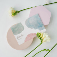 Abstrato Metálico Cartão de visita de Aquarela