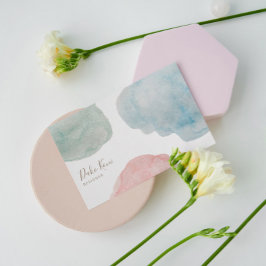 Abstrato Metálico Cartão de visita de Aquarela