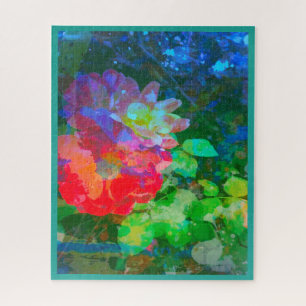 Abstrato Meu Rosa Secreto Quebra-cabeça de Jardim 