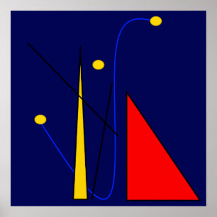 Abstrato Miro Inspirado Poster