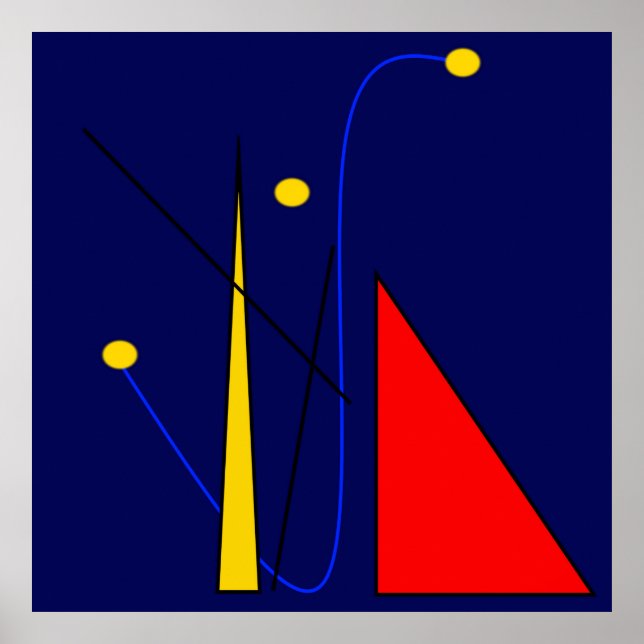 Abstrato Miro Inspirado Poster (Frente)