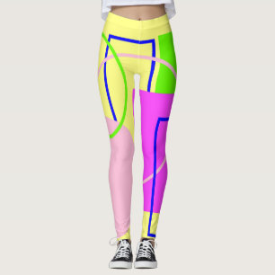 Abstrato Modern Art Bright Leggings