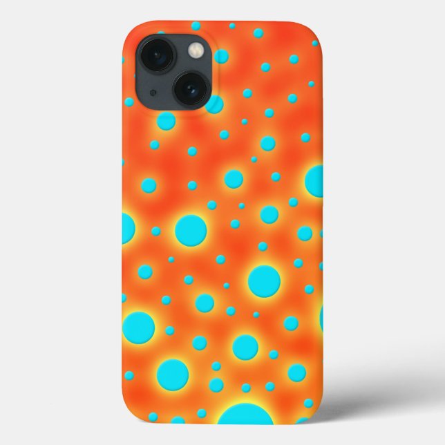 Abstrato Modern Art Turquoise Orange (Verso)