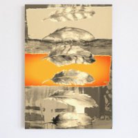 Abstrato Modern Brown Orange Poster Impressão