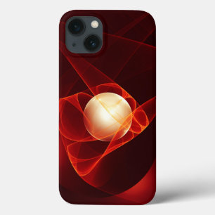 Abstrato Modern Red Cream Fantasy Arte Fractal